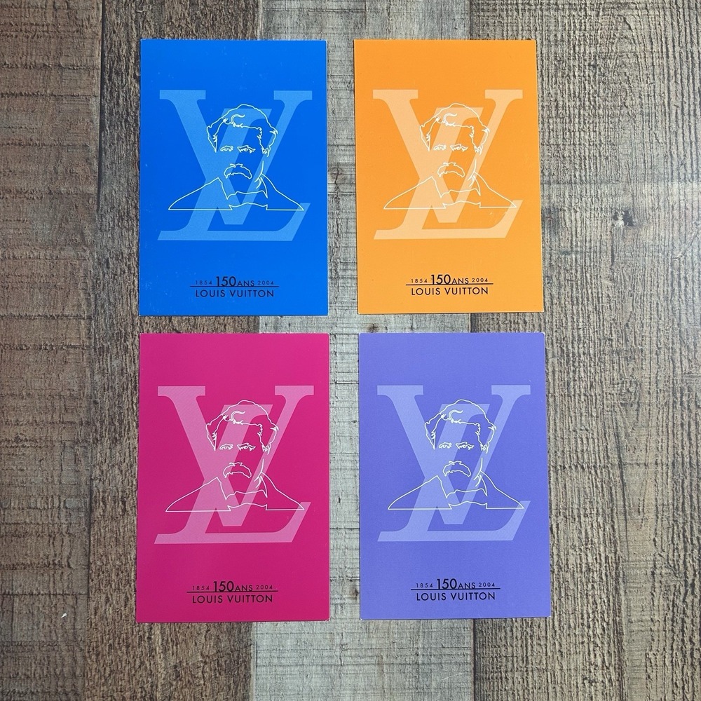 Louis Vuitton 2004 150th Anniversary Postcard Set LV Logo Art Cards Collectible